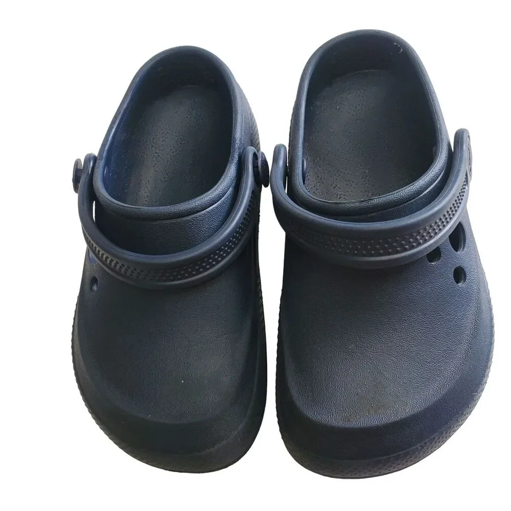 Crocs Classic Clogs Child Toddlers 10-11 Navy Blue Slip On Beach Pool Play